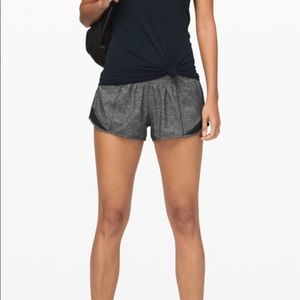 grey Lululemon running shorts